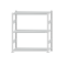 Fachbodenregal Stecksystem, Grundregal, beidseitig nutzbar, H1500xB1300xT400 mm, 3 Fachböden, Fachlast 250 kg, RAL 7035 lichtgrau