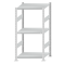 Fachbodenregal Stecksystem, Grundregal, beidseitig nutzbar, H1500xB750xT600 mm, 3 Fachböden, Fachlast 250 kg, RAL 7035 lichtgrau