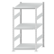 Fachbodenregal Stecksystem, Grundregal, beidseitig nutzbar, H1500xB750xT800 mm, 3 Fachböden, Fachlast 250 kg, RAL 7035 lichtgrau