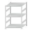 Fachbodenregal Stecksystem, Grundregal, beidseitig nutzbar, H1500xB1000xT1000 mm, 3 Fachböden, Fachlast 250 kg, RAL 7035 lichtgrau