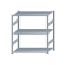Fachbodenregal Stecksystem, Grundregal, beidseitig nutzbar, H1500xB1300xT800 mm, 3 Fachböden, Fachlast 150 kg, sendzimirverzinkt
