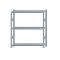 Fachbodenregal Stecksystem, Grundregal, beidseitig nutzbar, H1500xB1300xT300 mm, 3 Fachböden, Fachlast 250 kg, sendzimirverzinkt