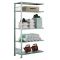Fachbodenregal Stecksystem, Anbauregal, beidseitig nutzbar, H1500xB750xT600 mm, 3 Fachböden, Fachlast 150 kg, sendzimirverzinkt