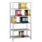 Büroregal, Grundregal, Schraubystem - beidseitig nutzbar ohne Mittelanschlag, H1800xB750xT600 mm, RAL 7035 lichtgrau