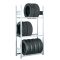 Räder-/Reifenregal, Grundregal, H3500xB900xT400 mm, Fachlast 150 kg, Feldlast 2000 kg, verzinkt