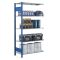Fachbodenregal Stecksystem, Anbauregal, beidseitig nutzbar, H1800xB1000xT800, 4 Fachböden, Fachlast 150kg, RAL 5010 enzianblau / verzinkt