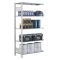 Fachbodenregal Stecksystem, Anbauregal, beidseitig nutzbar, H1800xB750xT300, 4 Fachböden, Fachlast 150kg, RAL 7035 lichtgrau