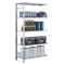 Fachbodenregal Stecksystem, Anbauregal, beidseitig nutzbar, H2750xB750xT300, 6 Fachböden, Fachlast 150kg, sendzimirverzinkt