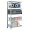 Fachbodenregal Stecksystem, Anbauregal, beidseitig nutzbar, H2500xB1000xT800, 6 Fachböden, Fachlast 330kg, sendzimirverzinkt