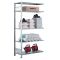 Fachbodenregal Stecksystem, Anbauregal, beidseitig nutzbar, H2300xB1300xT300, 5 Fachböden, Fachlast 85kg, sendzimirverzinkt