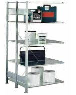 Doppelregal Stecksystem, Anbauregal, mit Kreuzstrebe, H2000xB1000xT2x600, Fachlast 150kg, sendzimirverzinkt