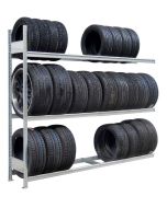 Räder-/Reifenregal, Anbauregal, H4500xB2500xT400 mm, Fachlast 400 kg, Feldlast 2400 kg, verzinkt