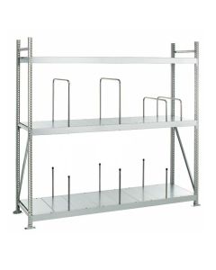Weitspannregal WS 3000, Grundregal, Stahlpaneele, H2500xB2000xT1000 mm, 4 Fachebenen, verzinkt