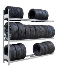Räder-/Reifenregal, Anbauregal, H4500xB2250xT400 mm, Fachlast 400 kg, Feldlast 2400 kg, verzinkt