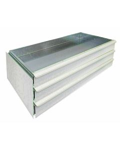 Regalschublade, 3-er Set, 1000 x 600 x 100 mm BxTxH, RAL 7035 lichtgrau, 50 kg Tragkraft