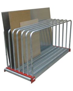 Tafelregal H1000xB800xT2030 mm, 6 Fächer, verzinkt / RAL 3000 feuerrot