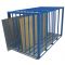 Blechlager-Box - Zur Lagerung von Blechen und Platten, H1750xB1100xT3000, RAL 5010 enzianblau