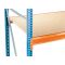 Zusatzebene, Spanplatten,  Breite 2140mm, Tiefe 600mm blau / orange / verzinkt