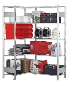 Eckregal Stecksystem, Eckregal A+B, H2500xB1000xT600, verzinkt