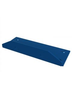 Fußplatte, Länge 140 mm, Materialstärke 5 mm, Farbe capriblau - RAL 5019