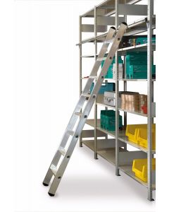 Aluminium-Regalleiter - einhängbar, Leiterlänge 4,69 m - Schulte Lagertechnik