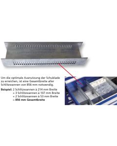 Schlitzwanne - für Schubladenunterteilung 70x53x425mm Art.-Nr.: 16210