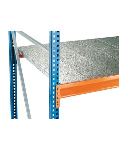 Zusatzebene, Stahlpaneele,  Breite 2140mm, Tiefe 1000mm blau / orange / verzinkt