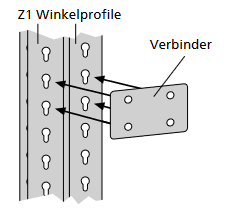 Z1 Weitspannregal Verbinder
